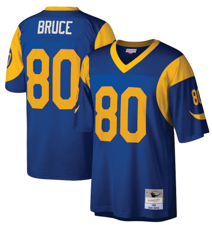 Youth Los Angeles Rams #80 Isaac Bruce St. Louis Rams Mitchell & Ness Stitched Blue Jersey